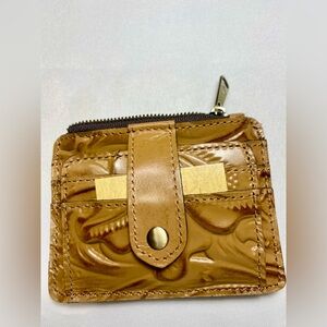 Wallet Patricia Nash Cassis ID Case Tooled Genuine Leather RFID PROTECTED Gold
